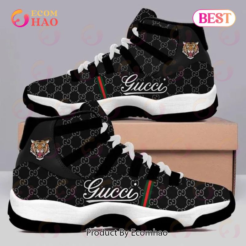 Gucci Black Tiger Air Jordan 11 Sneakers Shoesluxury Shoes For Men And Women Luxury Items