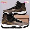 Gucci Gold Logo Red Green Line Brown Air Jordan 11 Sneaker Gucci Gold Logo Red Green Line Brown Air Jordan 11 Sneaker