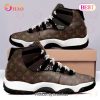 Gucci Tiger Hive Pattern Brown Air Jordan 11 Sneaker Gucci Tiger Hive Pattern Brown Air Jordan 11 Sneaker
