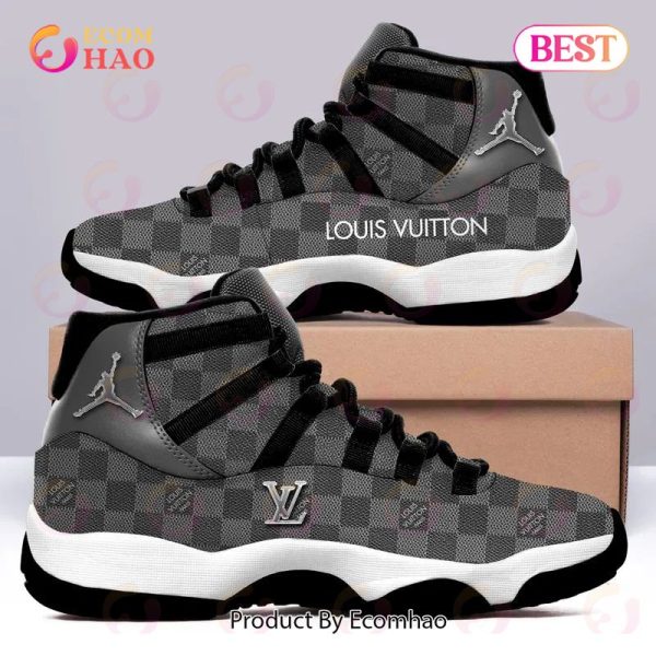 Louis Vuitton Lv Caro Pattern Grey Air Jordan 11 Sneaker - Ecomhao Store