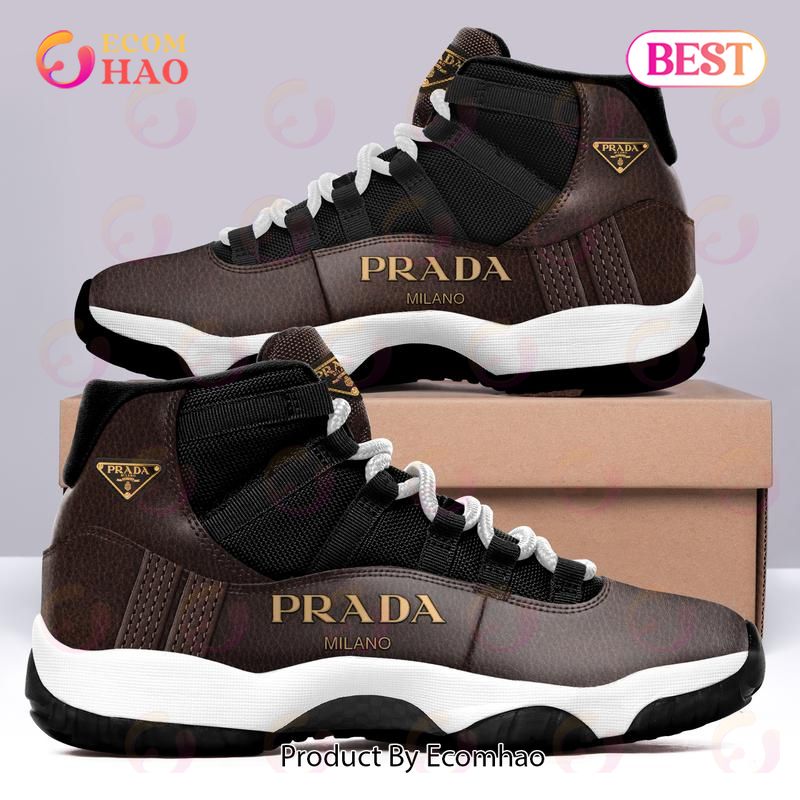 Prada Aj11 Sneaker Gift For Prada Air Jordan 11 Gift For Fan Luxury Outfit For Men And Women Trending 2023