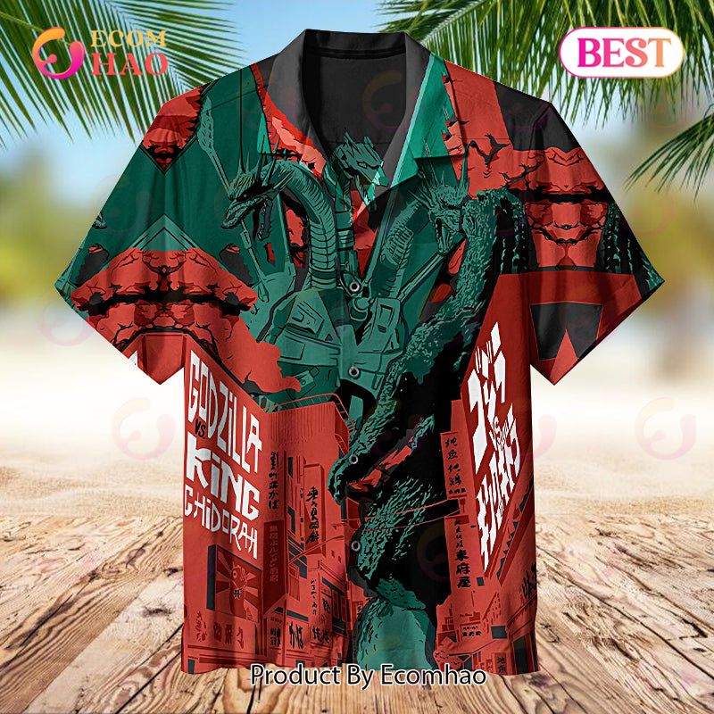 Godzilla vs King Ghidorah Unisex Hawaiian Shirt