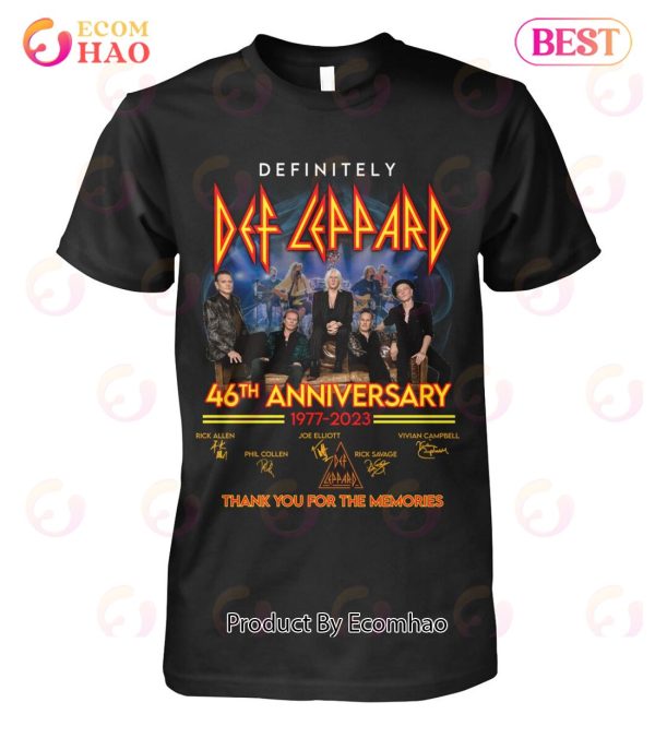 Definitely Def Lappard 46th Anniversary 1977 – 2023 Thank You For The Memories T-Shirt