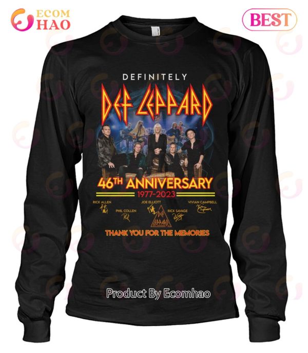 Definitely Def Lappard 46th Anniversary 1977 – 2023 Thank You For The Memories T-Shirt