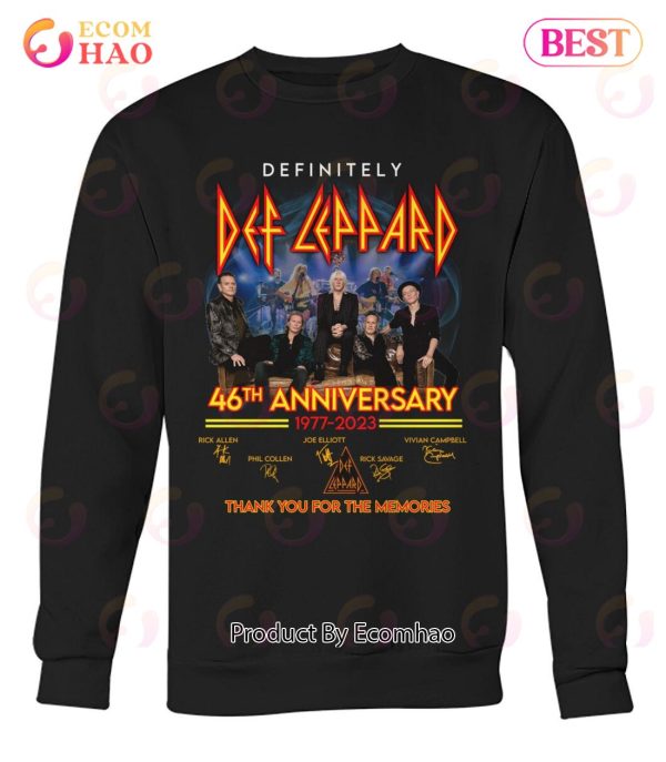 Definitely Def Lappard 46th Anniversary 1977 – 2023 Thank You For The Memories T-Shirt