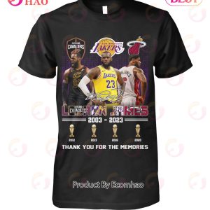 Lebron James 2003 – 2023 Thank You For The Memories T-Shirt