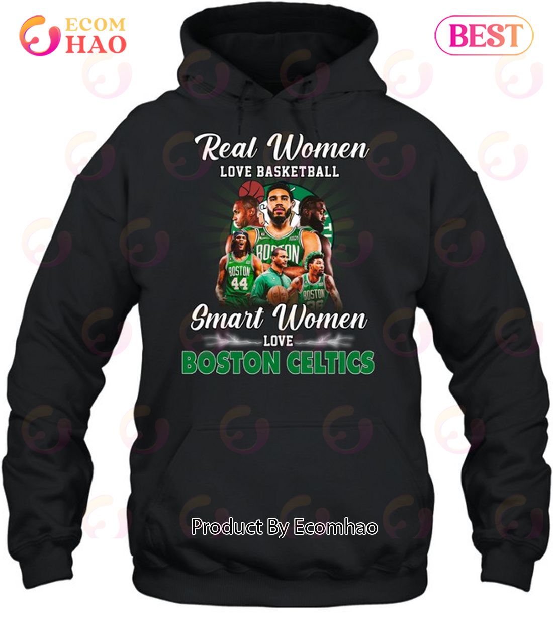 Real Women Love Basketball Smart Women Love Boston Celtics T-Shirt