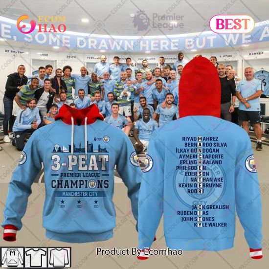 Manchester City 3 Peat Premier League Champions Shirt, hoodie, sweater,  long sleeve and tank top