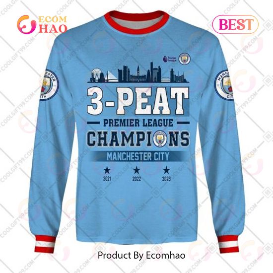 Manchester City 3 Peat Premier League Champions Shirt, hoodie, sweater,  long sleeve and tank top