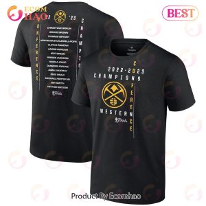 2022 – 2023 Denver Nuggets Conference Champions Locker Room Baseline Graphic T-Shirt