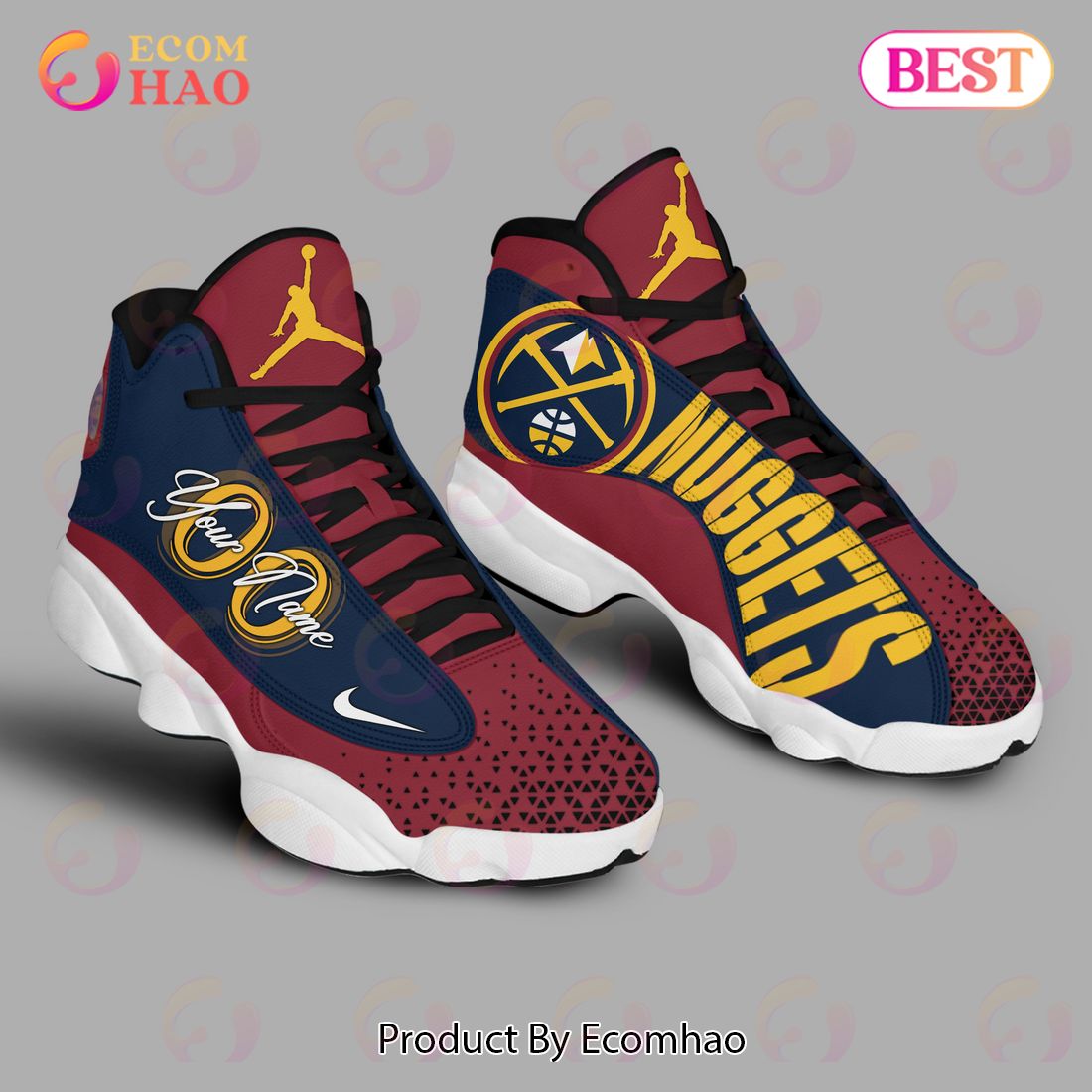 Denver Nuggets NBA Custom Sneakers Air Jordan 13