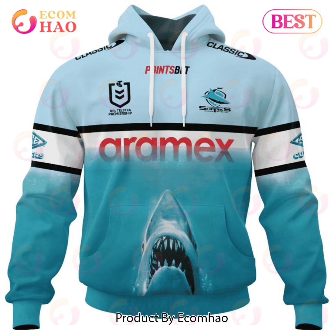 NRL Cronulla-Sutherland Sharks Special Design With Team’s Signature 3D Hoodie