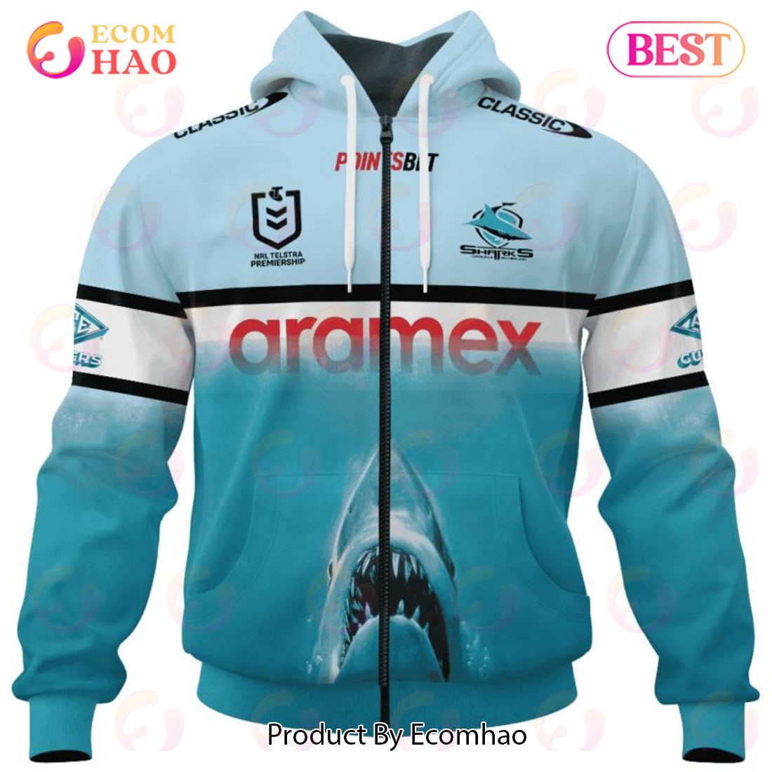 NRL Cronulla-Sutherland Sharks Special Design With Team’s Signature 3D Hoodie