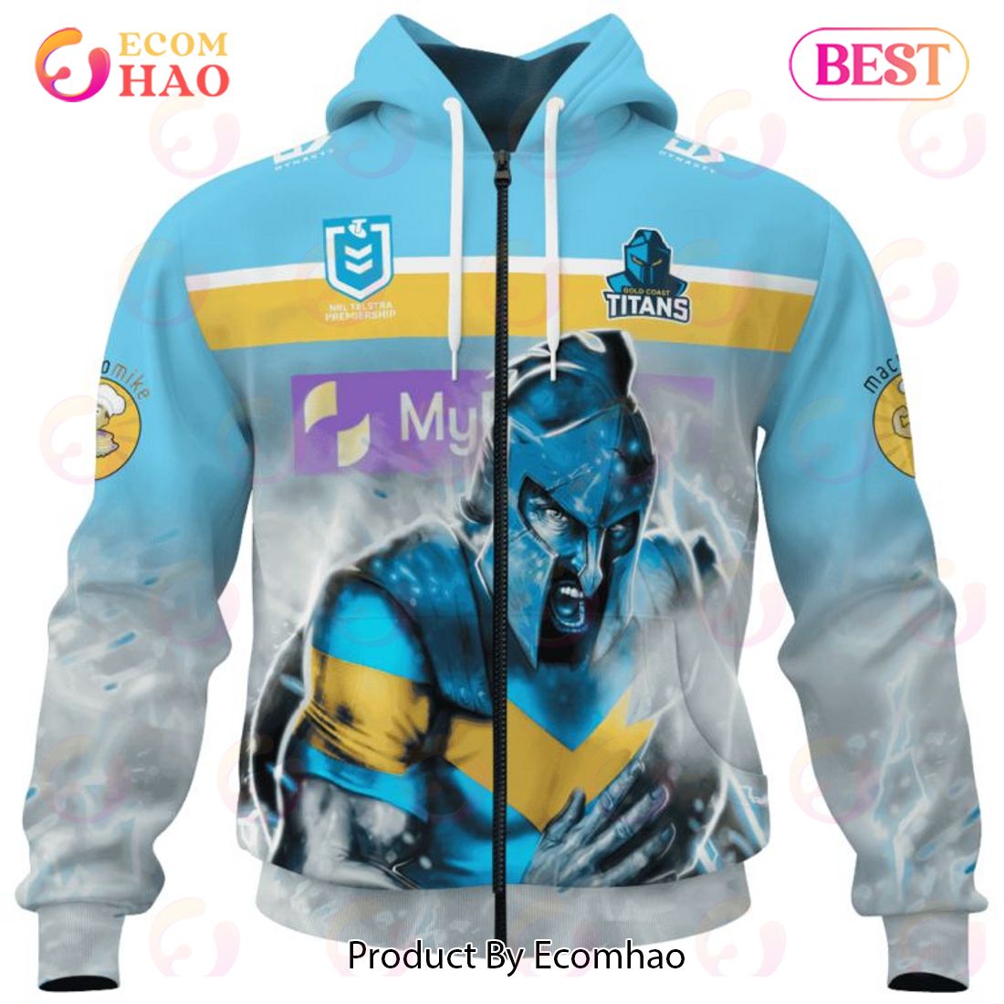 NRL Gold Coast Titans Special Design With Team’s Signature 3D Hoodie