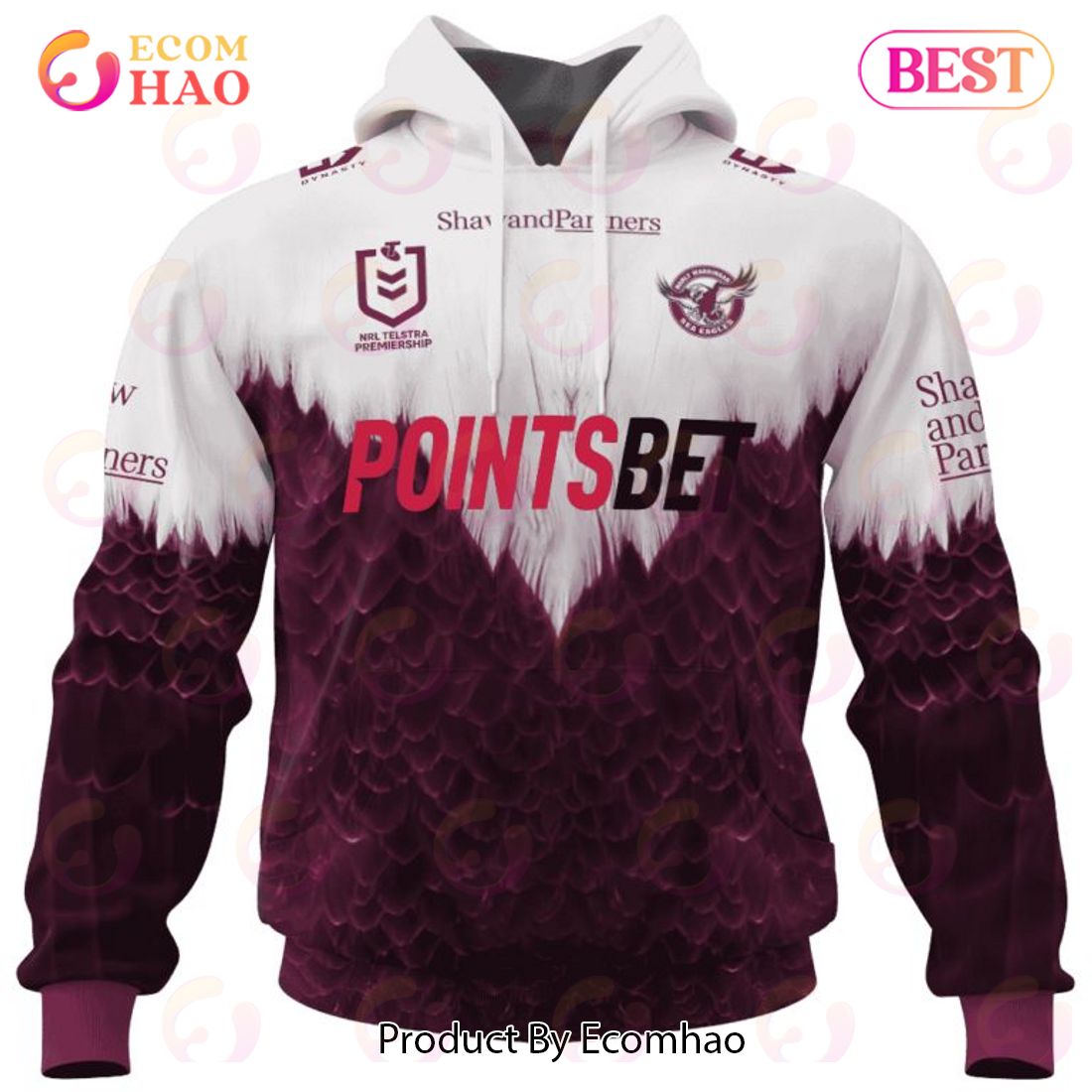 NRL Manly Warringah Sea Eagles Special Design With Team’s Signature 3D Hoodie