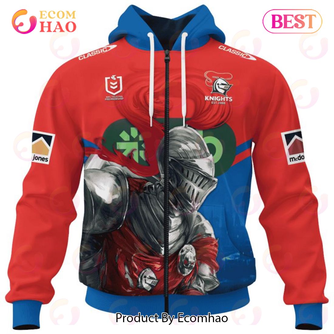 NRL Newcastle Knights Special Design With Team’s Signature 3D Hoodie