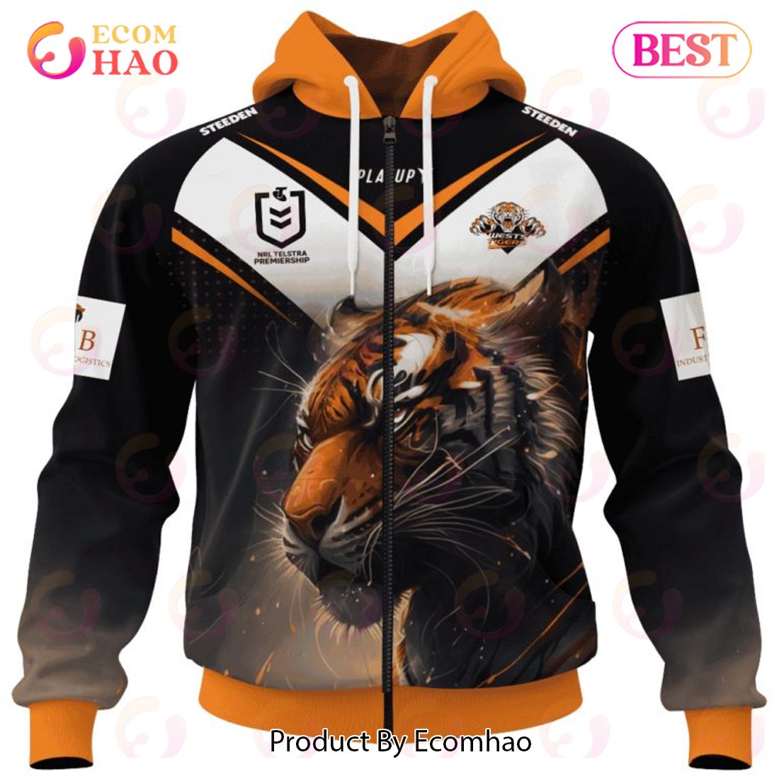 NRL Wests Tigers Special Design With Team’s Signature 3D Hoodie