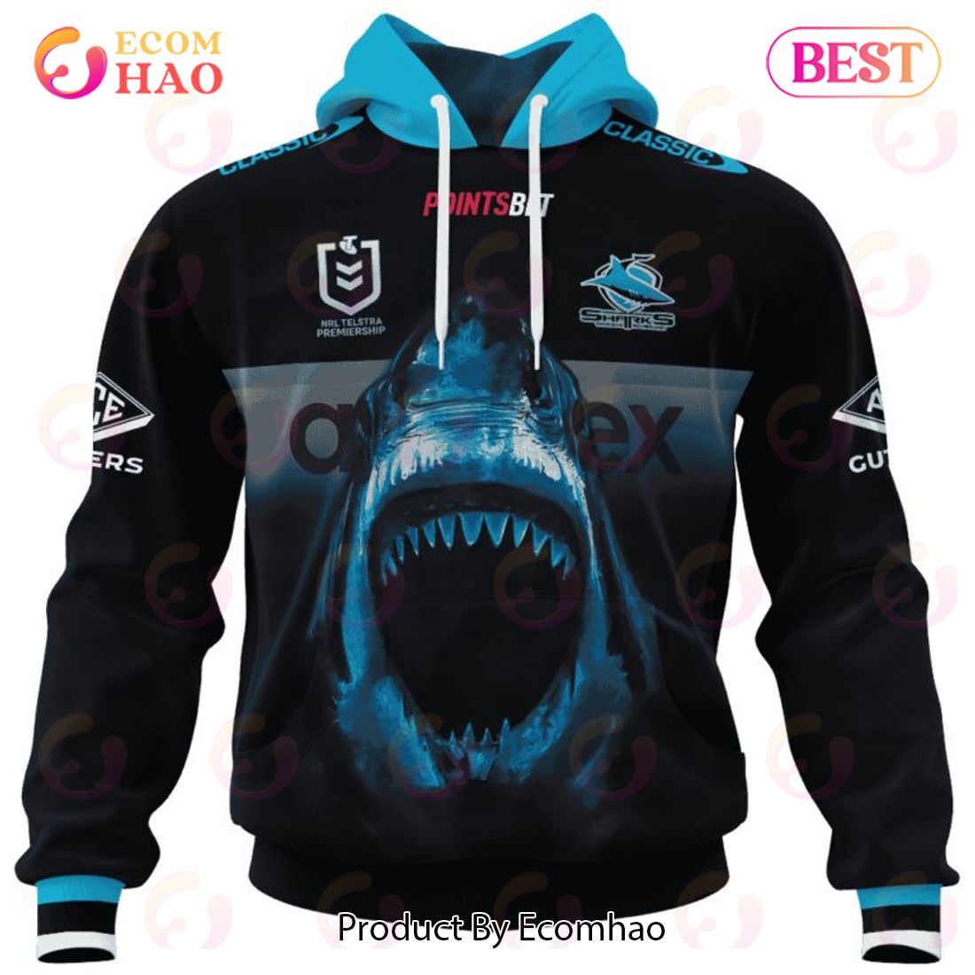 Personalized NRL Cronulla-Sutherland Sharks Special Design With Team’s Signature 3D Hoodie