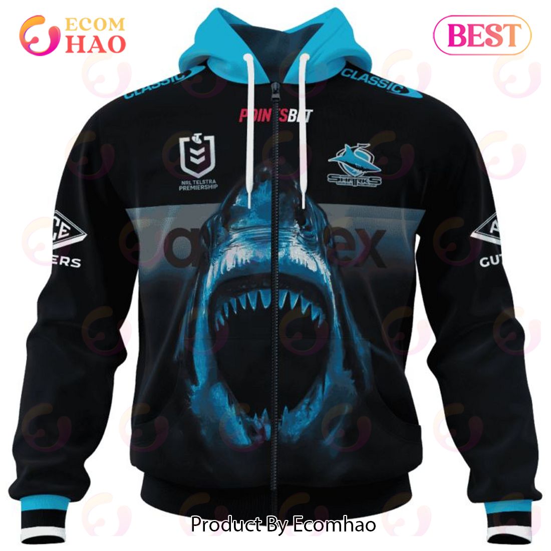 Personalized NRL Cronulla-Sutherland Sharks Special Design With Team’s Signature 3D Hoodie