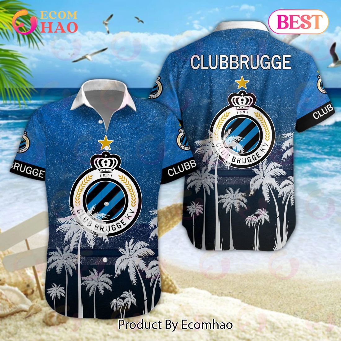 Cercle Brugge K.SV Pro League Hawaiian Shirt