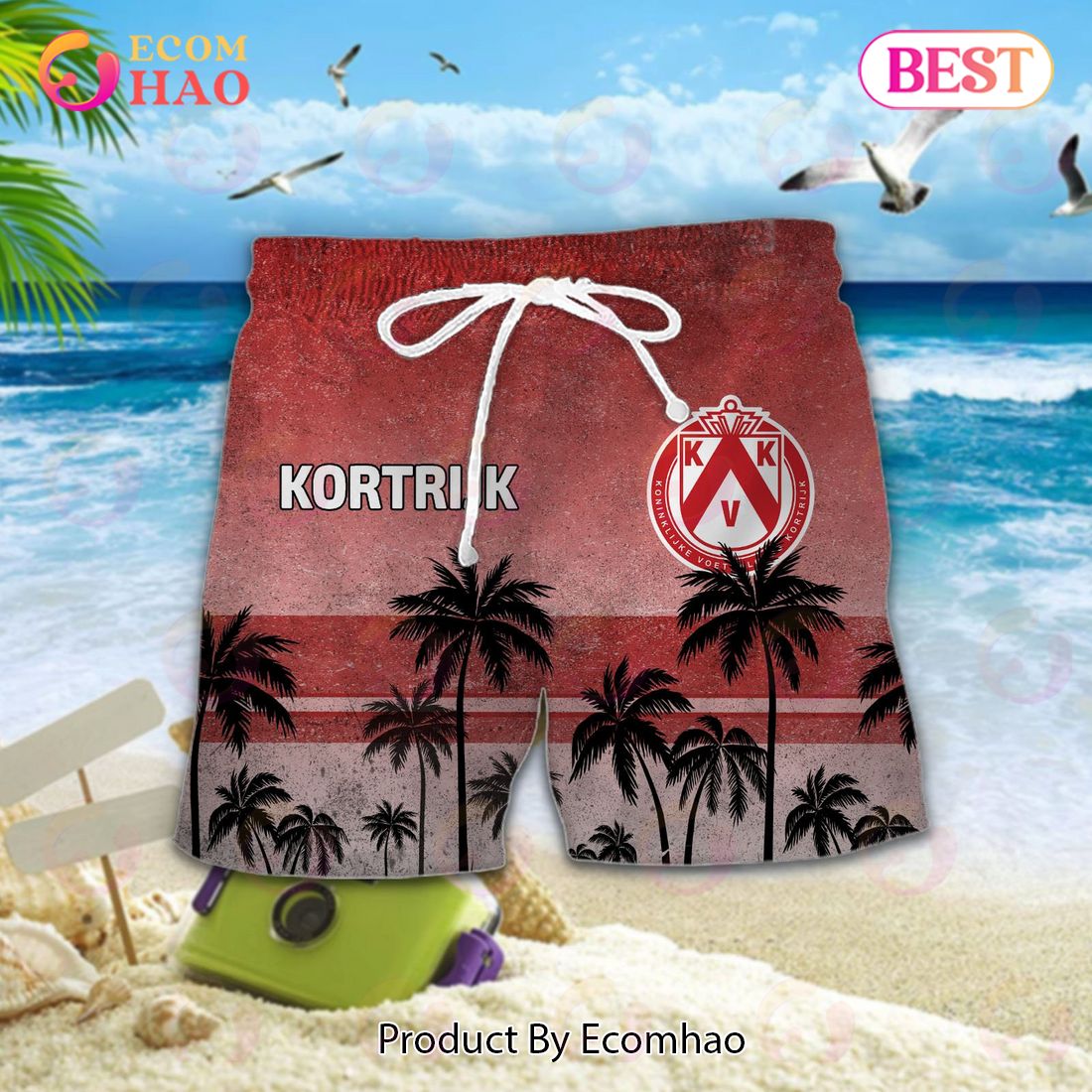 K.V. Kortrijk Pro League Hawaiian Shirt