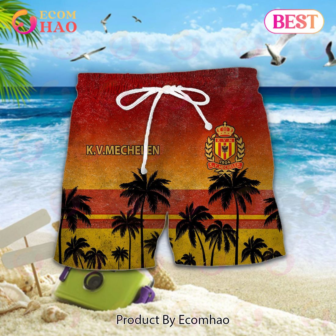 K.V. Mechelen Pro League Hawaiian Shirt