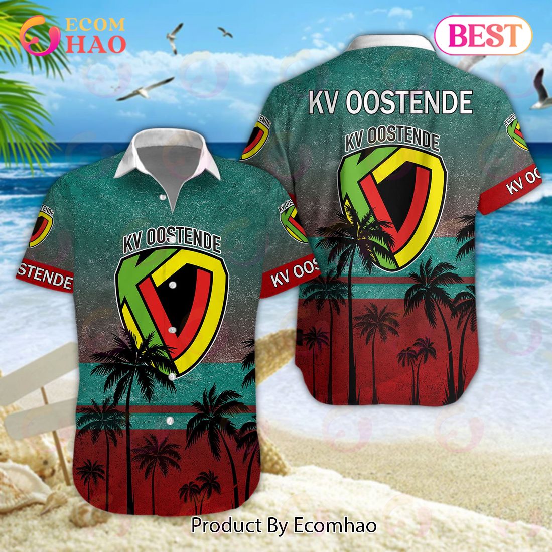 KV Oostende Pro League Hawaiian Shirt