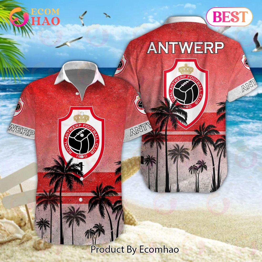 Royal Antwerp F.C Pro League Hawaiian Shirt