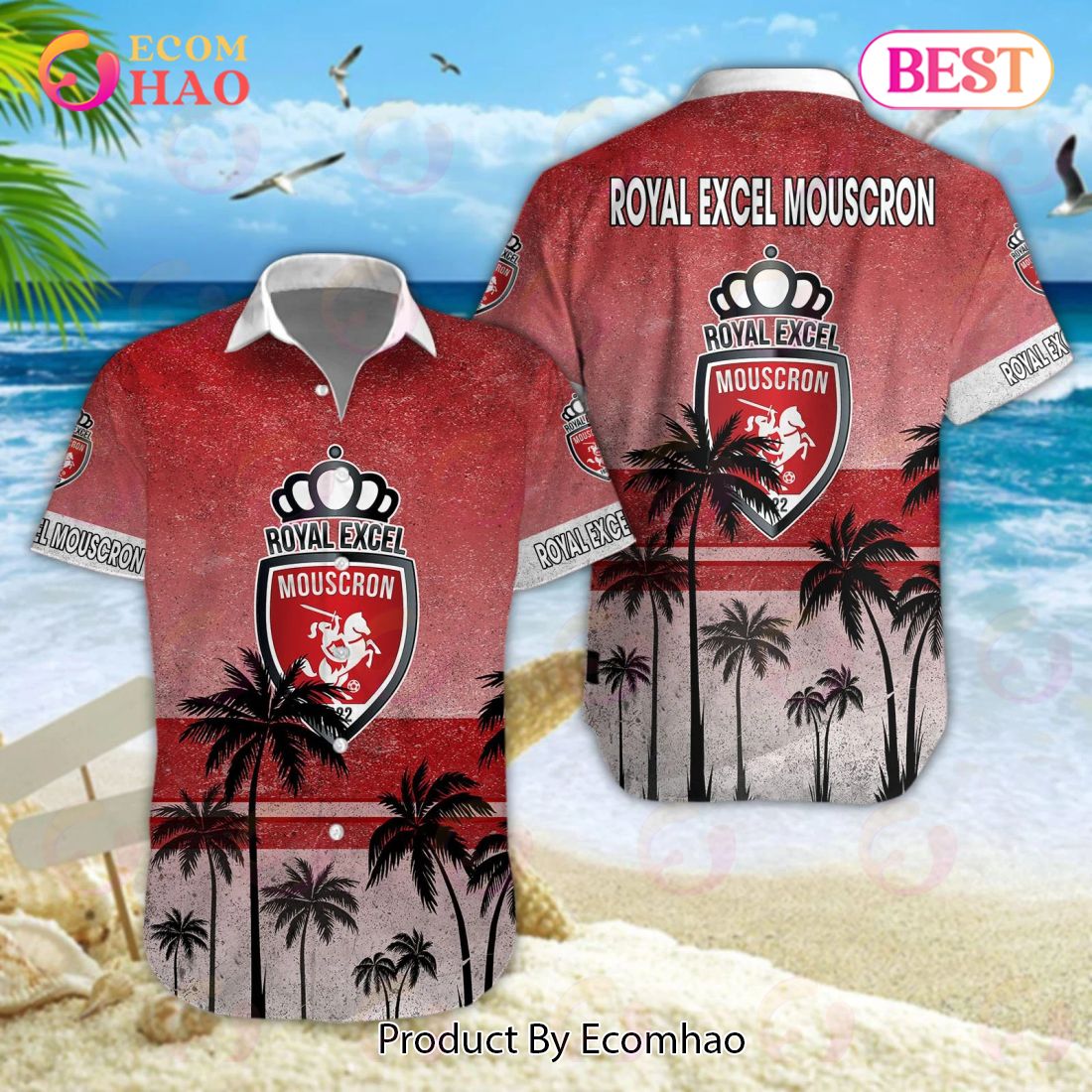 Royal Excel Mouscron Pro League Hawaiian Shirt