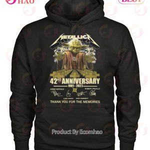 Metallica Baby Yoda 42nd Anniversary 1981 – 2023 Thank You For The Memories T-Shirt