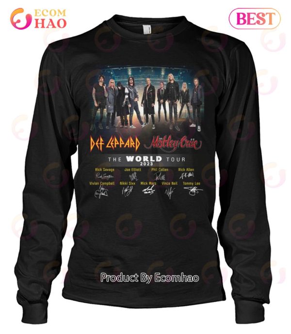 Motley Crue And Def Leppard The World Tour 2023 T-Shirt