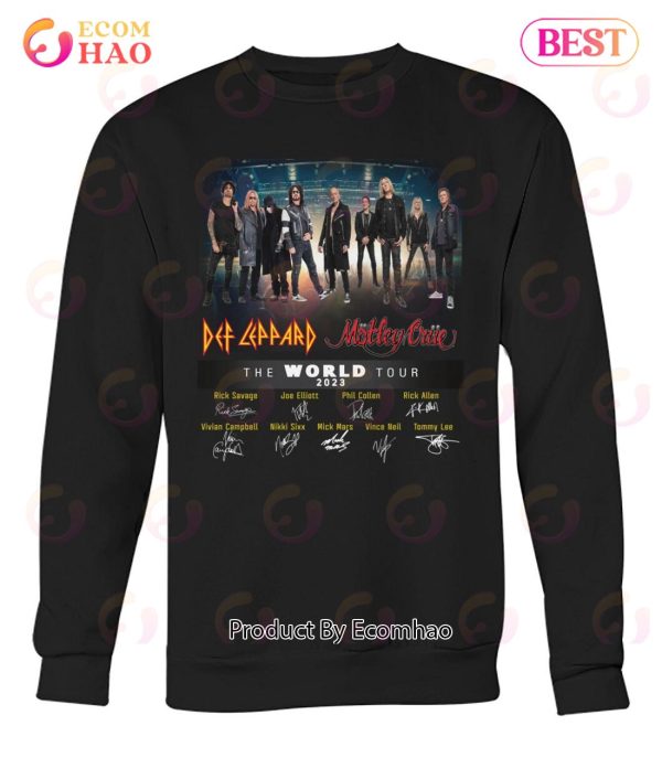 Motley Crue And Def Leppard The World Tour 2023 T-Shirt