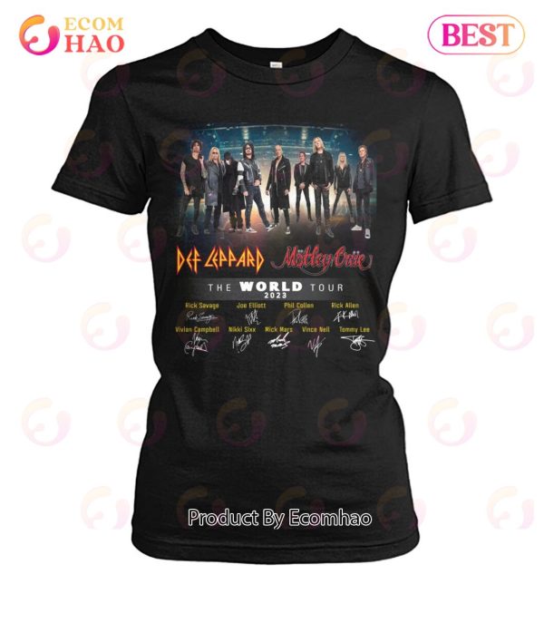 Motley Crue And Def Leppard The World Tour 2023 T-Shirt