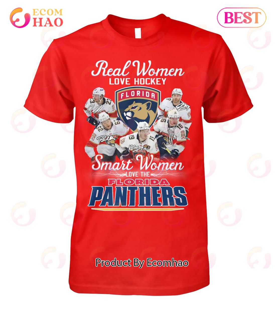 Real Women Love Hockey Smart Women Love The Florida Panthers T-Shirt