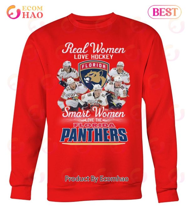Real Women Love Hockey Smart Women Love The Florida Panthers T-Shirt