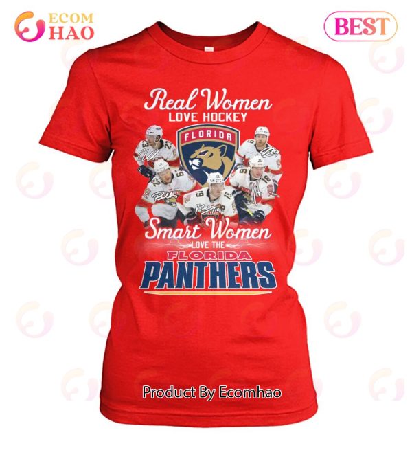 Real Women Love Hockey Smart Women Love The Florida Panthers T-Shirt