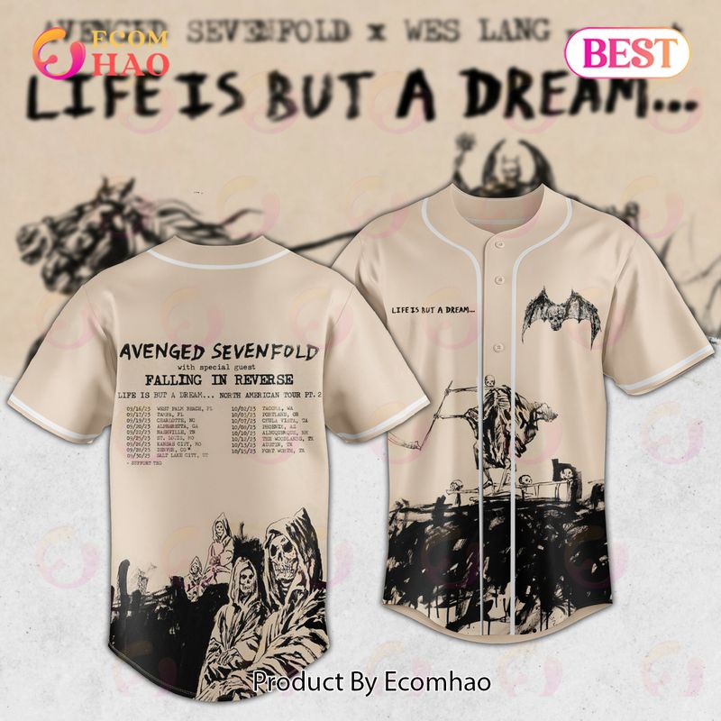 Avenged Sevenfold Life Is but a Dream Tour Baseball Jersey