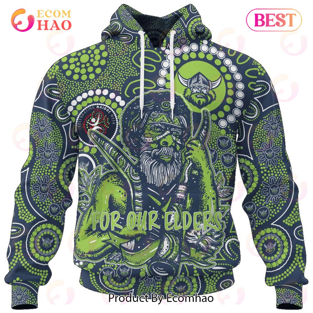 NRL Canberra Raiders Special NAIDOC Week Man Design 3D Hoodie