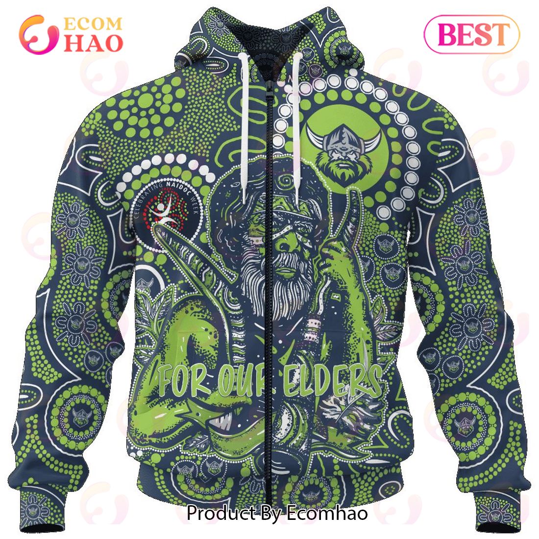 NRL Canberra Raiders Special NAIDOC Week Man Design 3D Hoodie