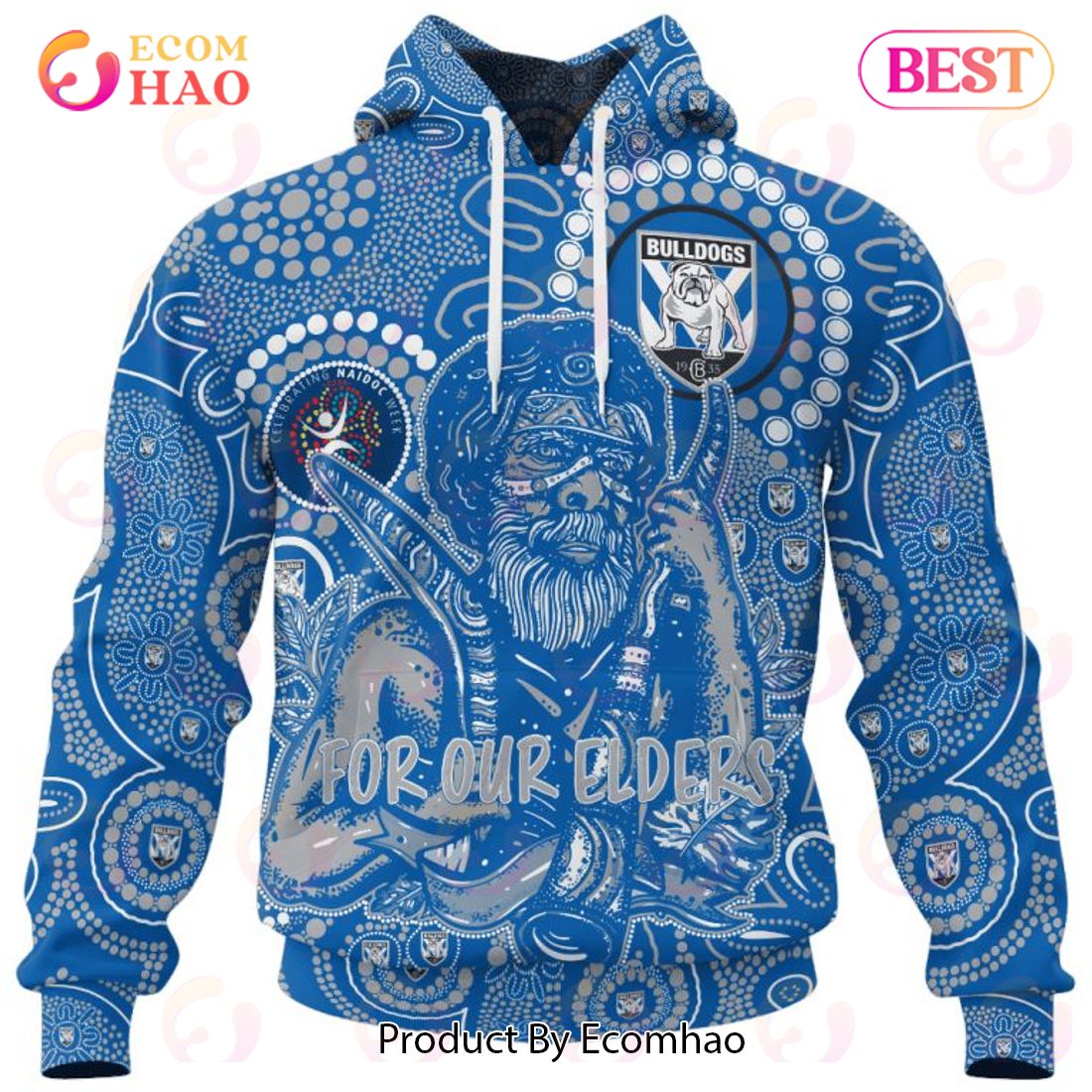 NRL Canterbury-Bankstown Bulldogs Special NAIDOC Week Man Design 3D Hoodie