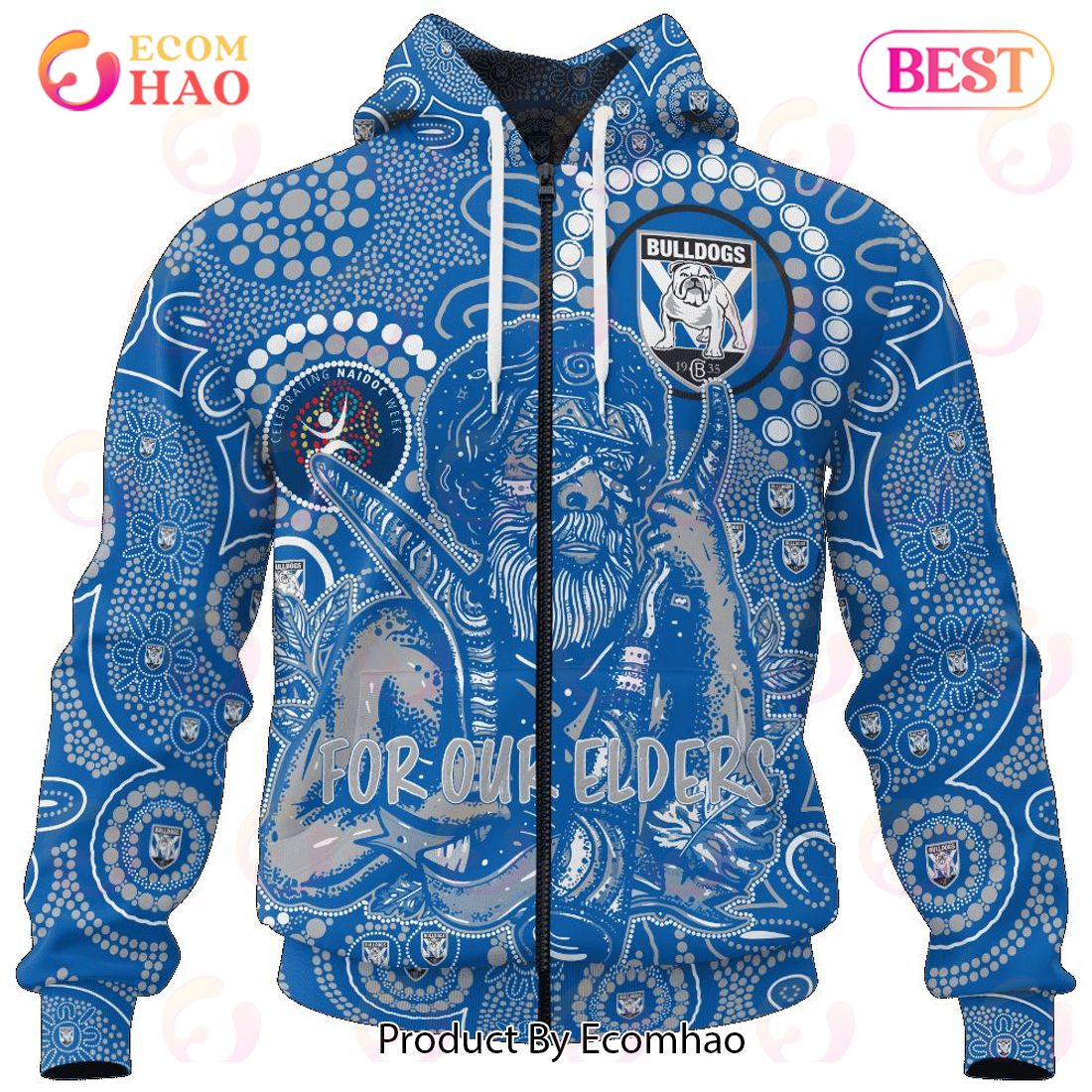 NRL Canterbury-Bankstown Bulldogs Special NAIDOC Week Man Design 3D Hoodie