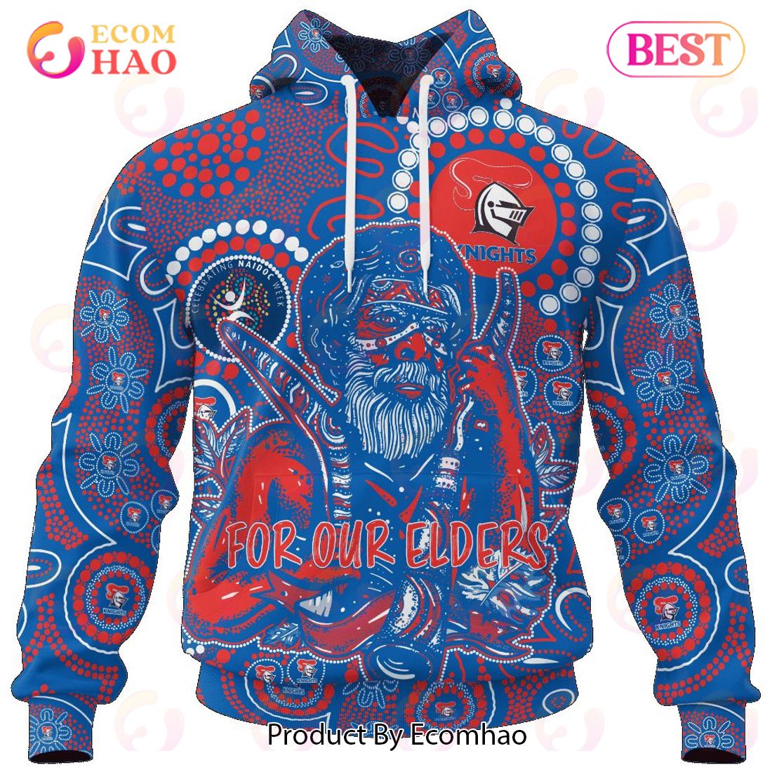 NRL Newcastle Knights Special NAIDOC Week Man Design 3D Hoodie