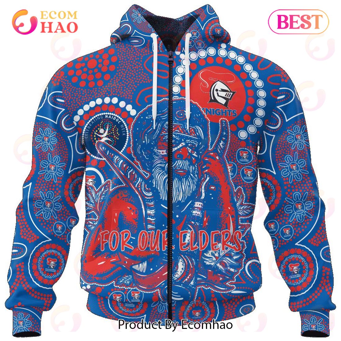 NRL Newcastle Knights Special NAIDOC Week Man Design 3D Hoodie