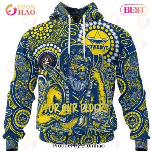 NRL North Queensland Cowboys Custom Name ANZAC Day Zip Up Hoodie