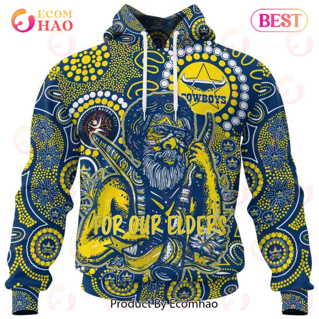 NRL North Queensland Cowboys Special NAIDOC Week Man Design 3D Hoodie