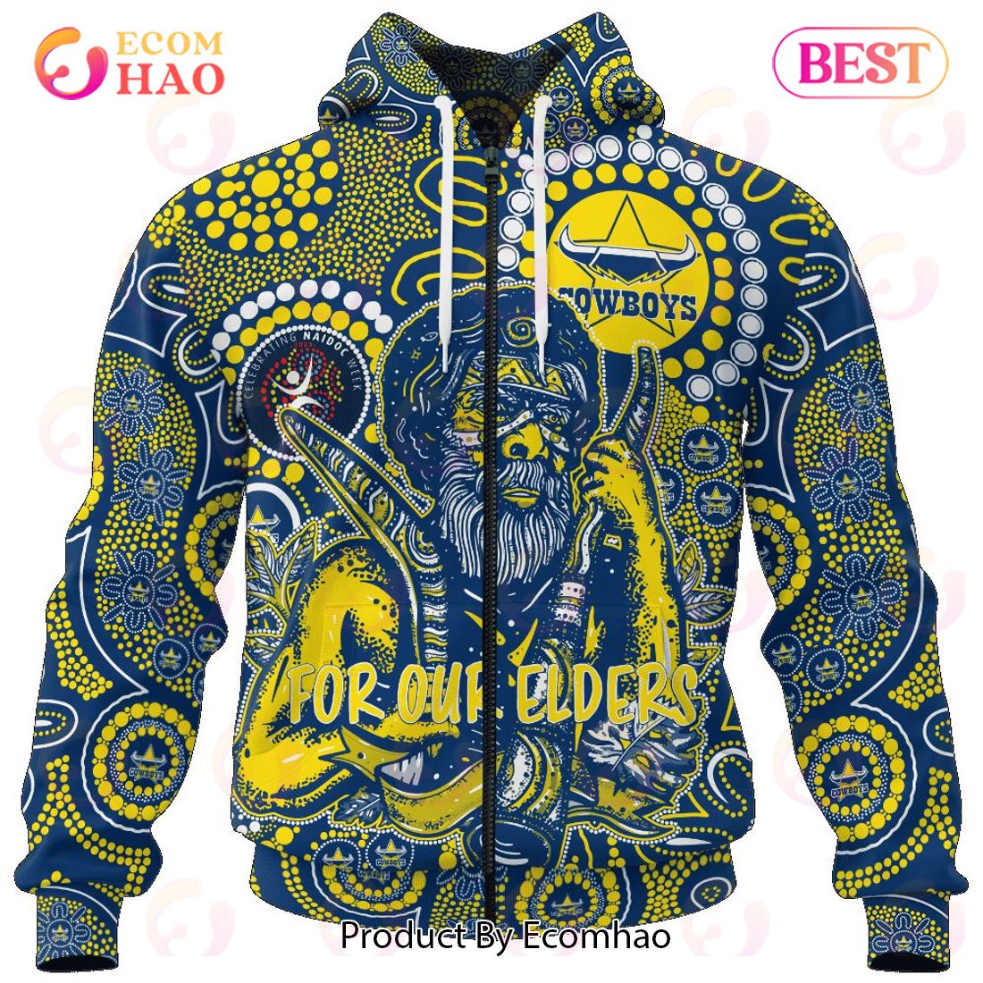 NRL North Queensland Cowboys Special NAIDOC Week Man Design 3D Hoodie