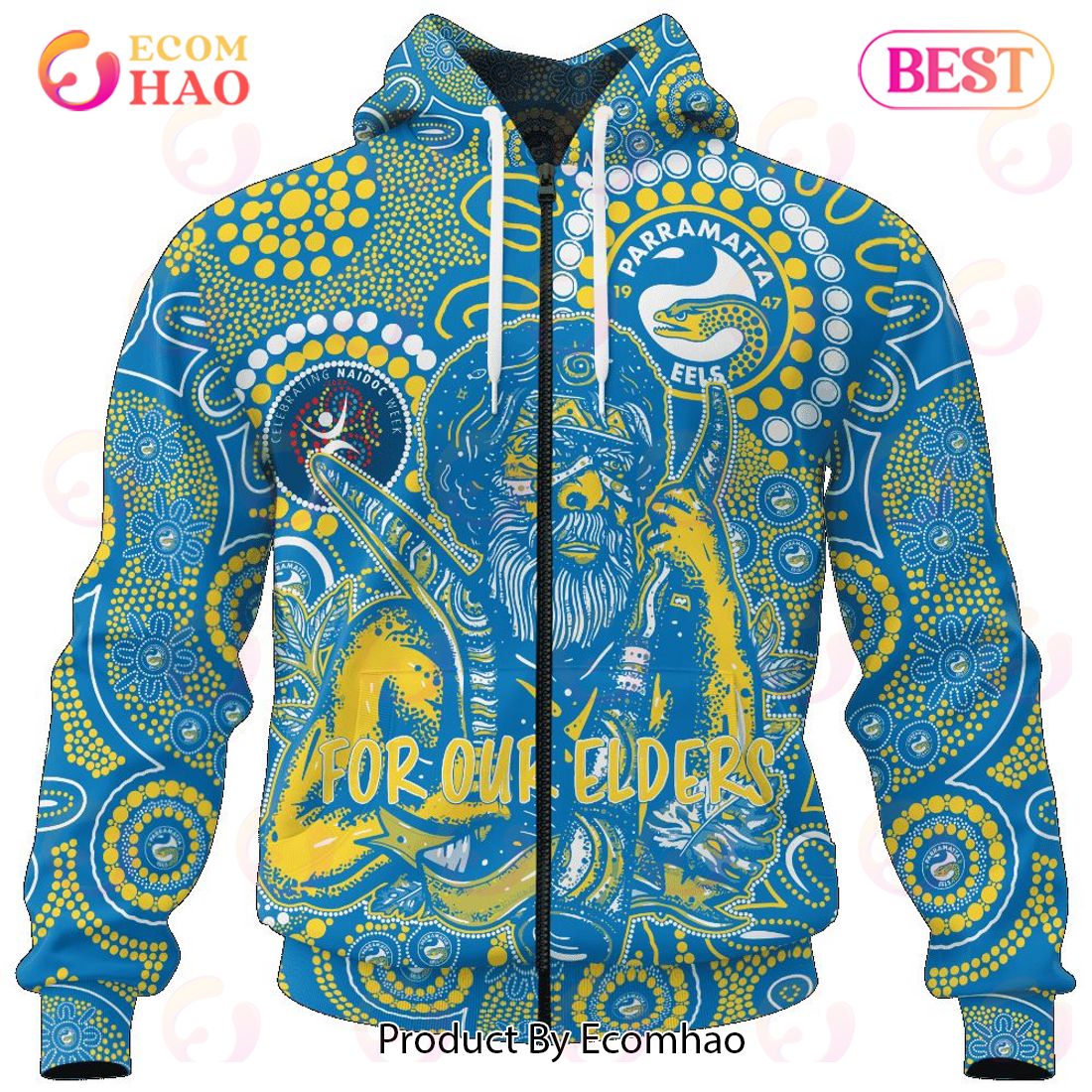 NRL Parramatta Eels Special NAIDOC Week Man Design 3D Hoodie