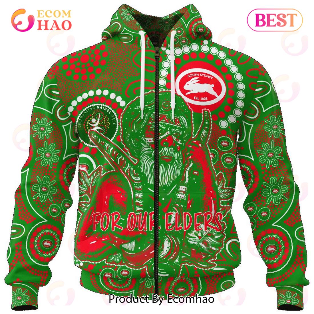 NRL South Sydney Rabbitohs Special NAIDOC Week Man Design 3D Hoodie