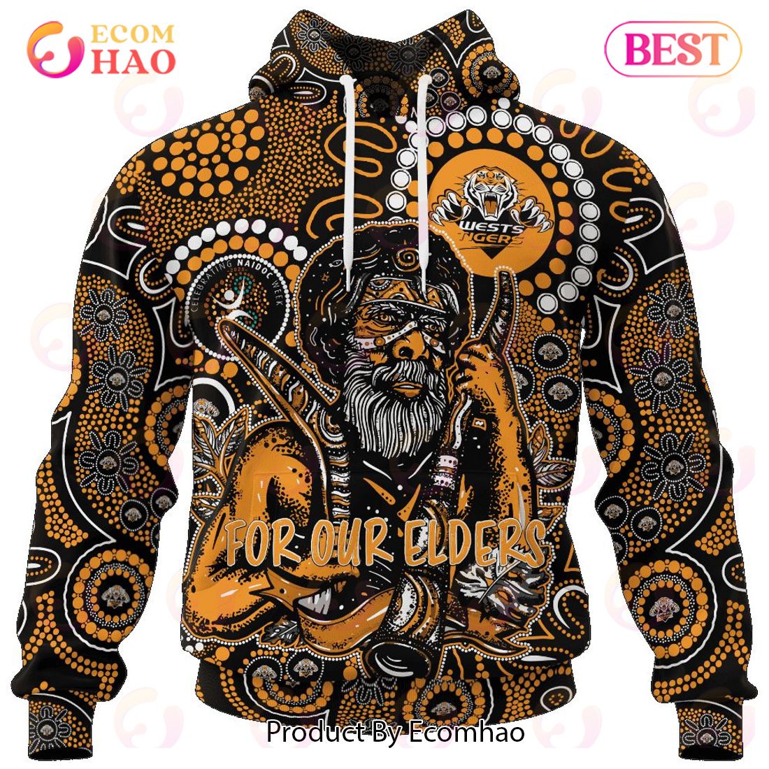 NRL South Sydney Rabbitohs Special NAIDOC Week Man Design 3D Hoodie