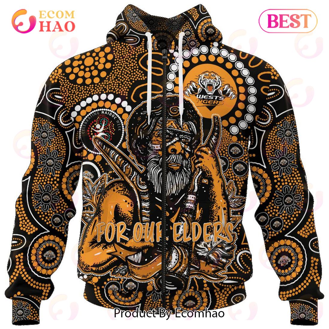 NRL Wests Tigers Special NAIDOC Week Man Design 3D Hoodie